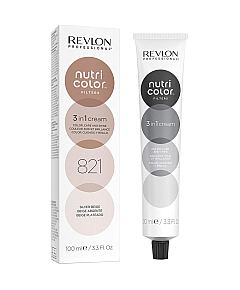 Revlon Professional Nutri Color Filters - Прямой краситель без аммиака, оттенок 821 Серебристо-бежевый, 100 мл